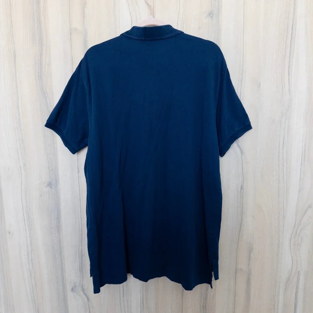 Polo Ralph Lauren Mens Short Sleeve Polo Shirt XL Navy Pima Stretch Preppy Golf